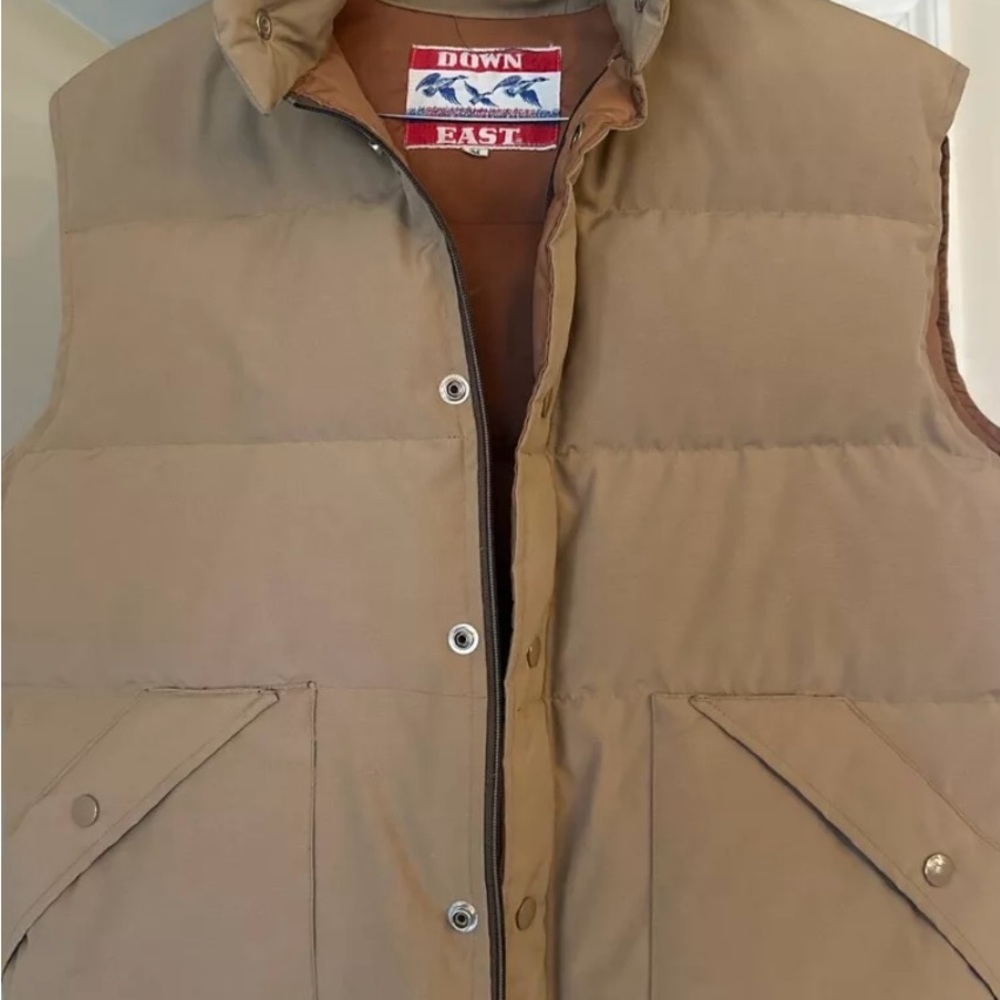 DownEast Unisex Tan Puffer Vest
